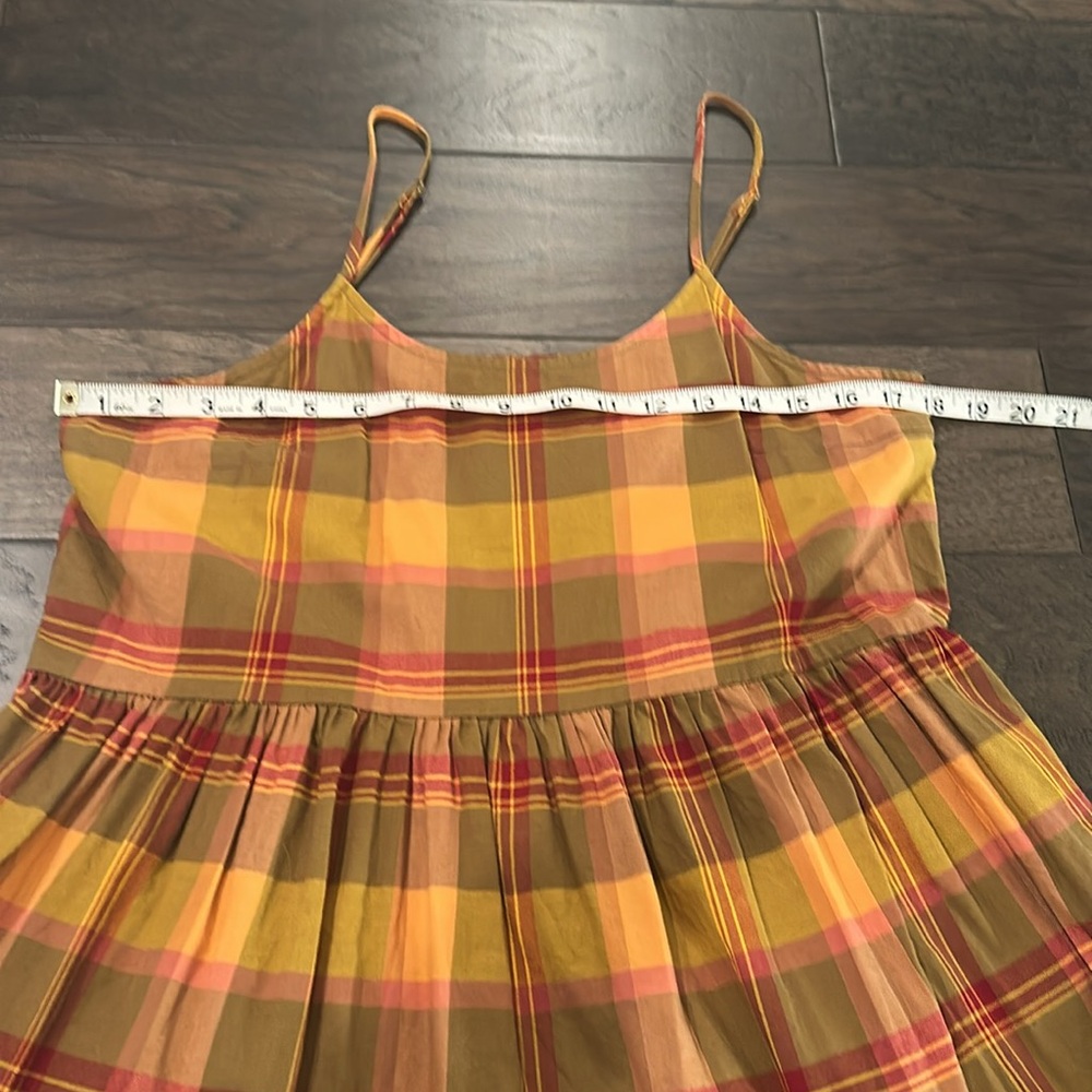 Madewell Plaid Babydoll Dress Sz M - Picture 10 of 11